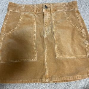 American eagle yellow corduroy mini skirt